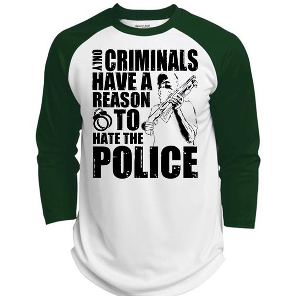 Reason To Hate The Police T Shirt, I Love Police T Shirt, Awesome T-Shirts  (Polyester Game Baseball Jersey)