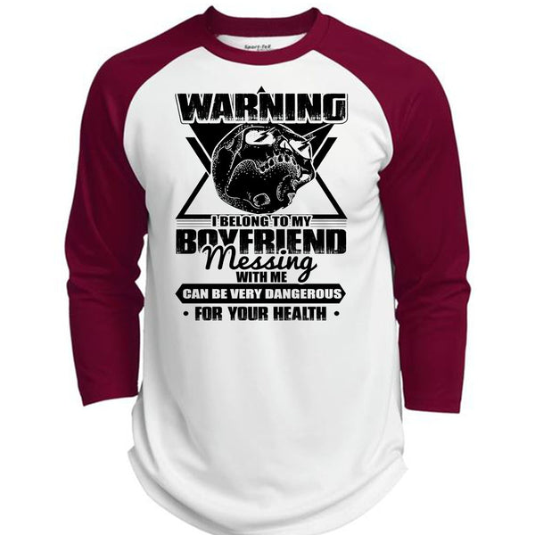 I Belong To My Boyfriend T Shirt, I Love Husband T Shirt, Awesome T-Shirts  (Polyester Game Baseball Jersey)