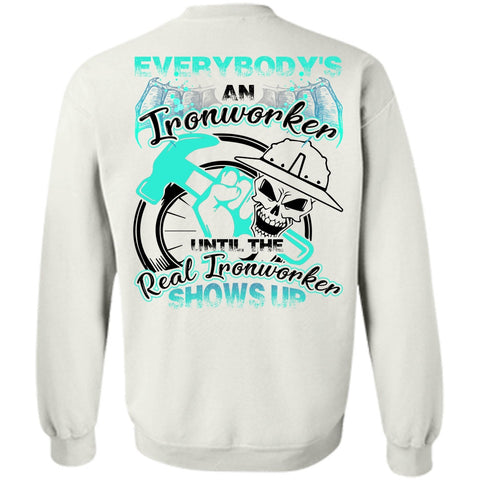 A black t-shirt with the shopify logo