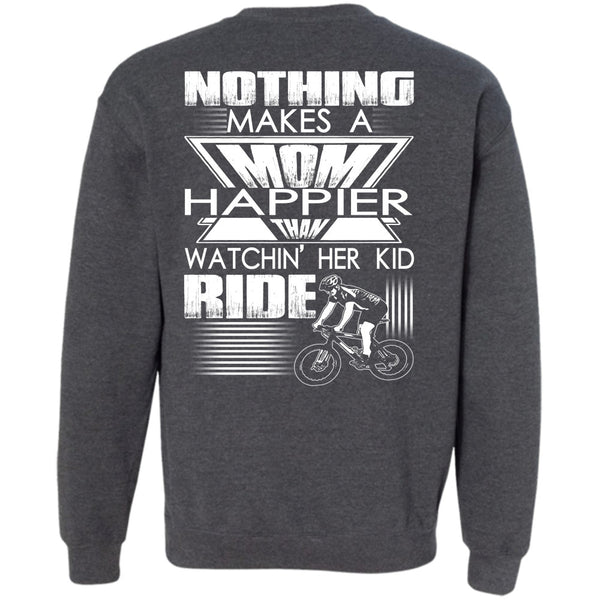 Watching Her Kid Ride T Shirt, I Love Mom Sweatshirt