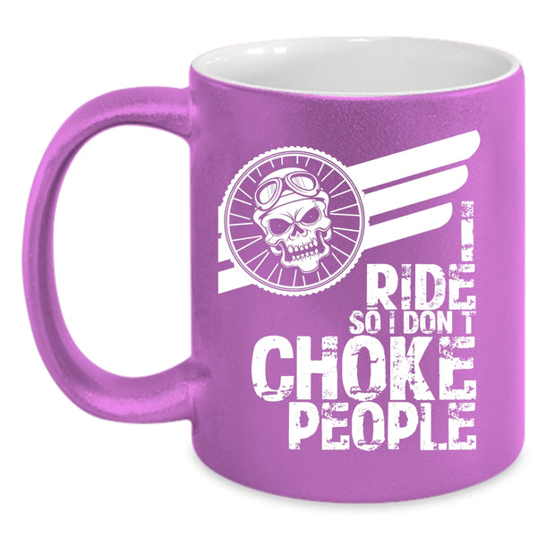 I Ride Coffee Mug, Cool Gift For Equestrians Coffee Cup