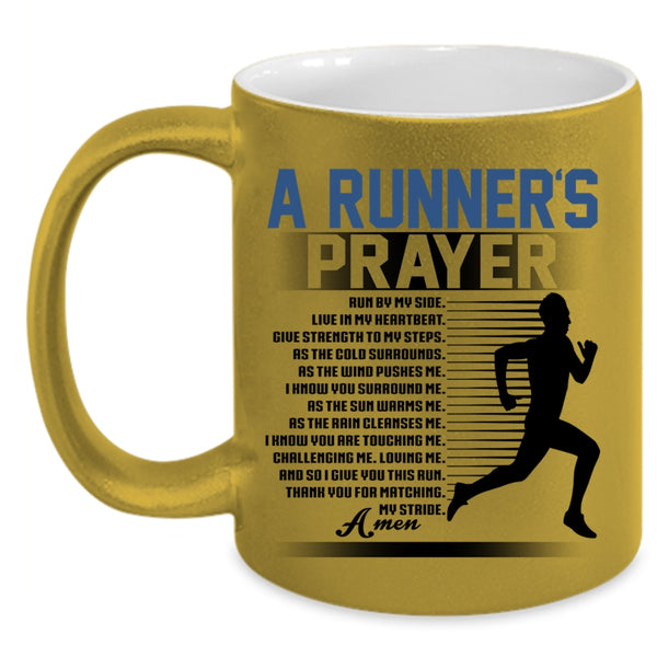 Best Gift For Runner Coffee Mug, A Runner's Prayer Accent Mug