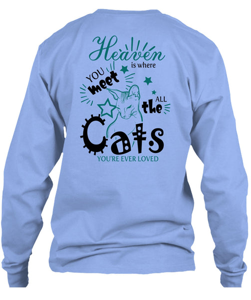 Heaven Is Where You Meet All The Cats T Shirt, I Love My Cat T Shirt