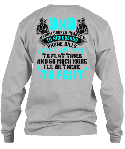 Dad From Broken Heart T Shirt, I Love Dad T Shirt