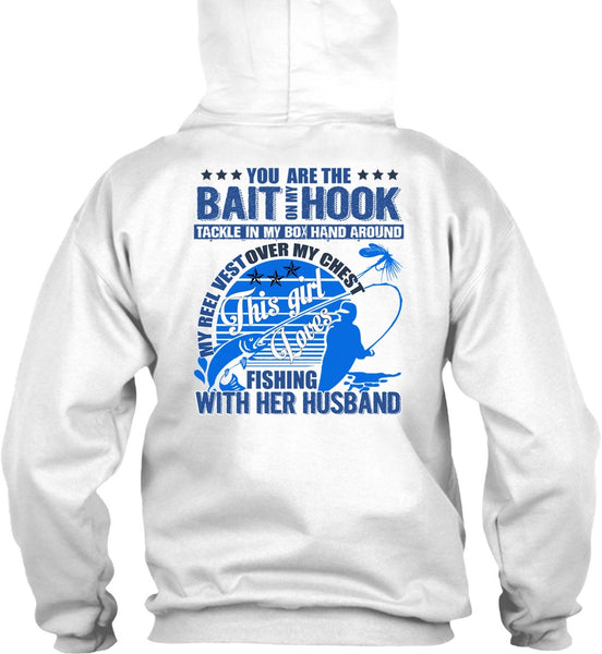 Fishing With Her Husband T Shirt, I Love Fishing T Shirt