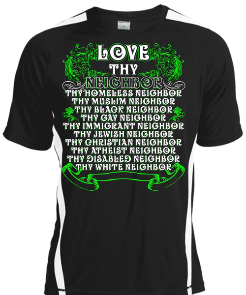 A black t-shirt with the shopify logo