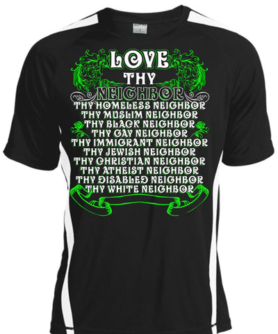 A black t-shirt with the shopify logo