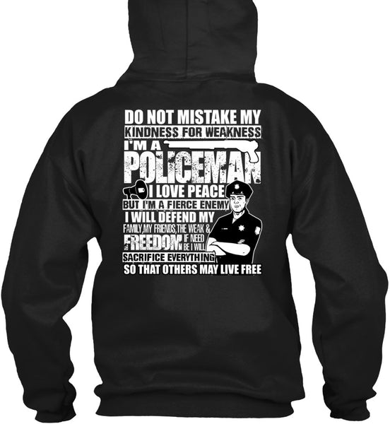 I'm A Policeman T Shirt, I Love Peace T Shirt