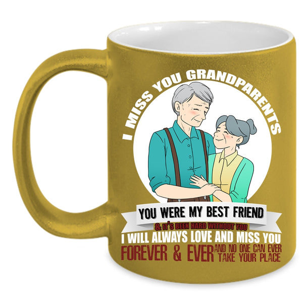 I Miss You Grandparents Coffee Mug, I Will Always Love And Miss You Coffee Cup