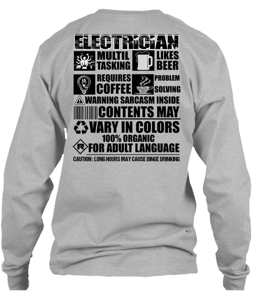 Electrician Multi-tasking T Shirt, I Love Electrician T Shirt