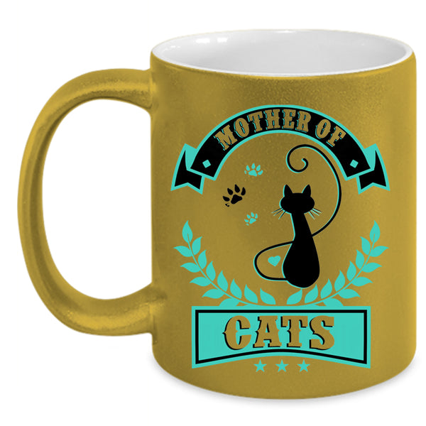 Funny Gift For My Daughter Coffee Mug, Mother Of Cats Accent Mug