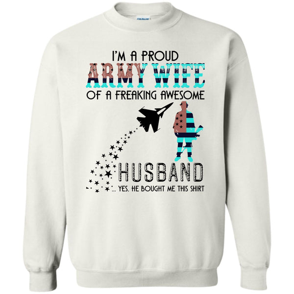 Coolest Army Wife T Shirt, I'm A Proud Army Wife Sweatshirt