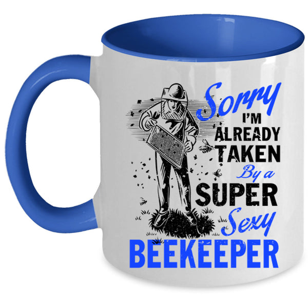 Marrying Coffee Mug, I'm Already Taken By A Beekeeper Accent Mug
