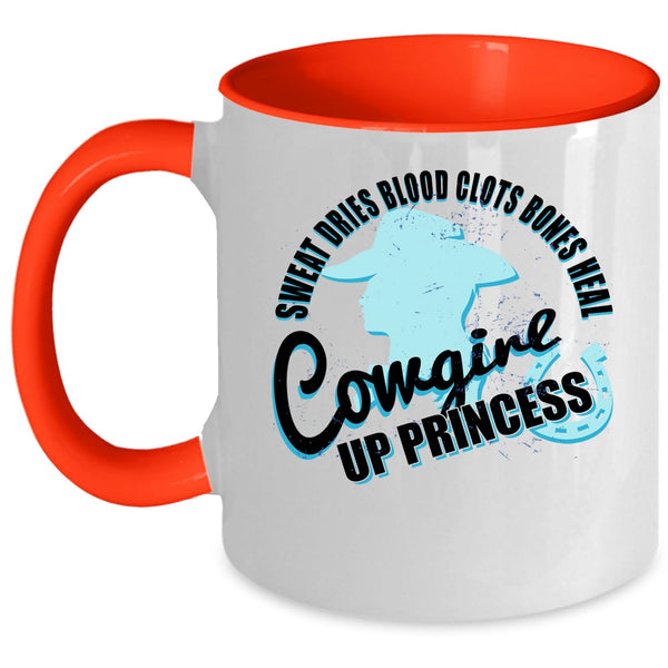 Cool Gift For My Daughter Coffee Mug, Cowgirl Up Princess Accent Mug