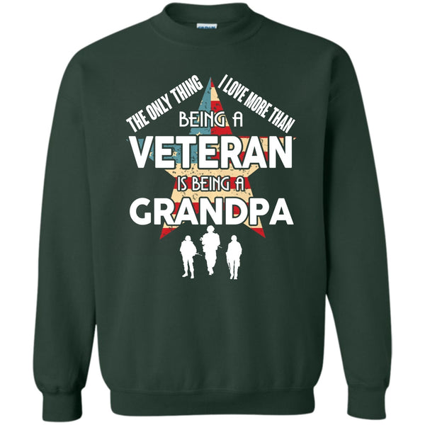 Being A Grandpa T Shirt, Coolest Grandpa Veteran Sweatshirt