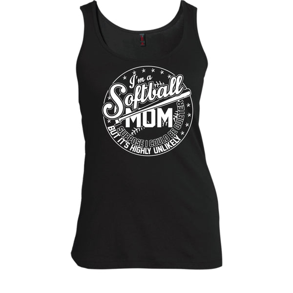 I'm A Softball Mom T Shirt, Coolest Softball Mom Tank Top