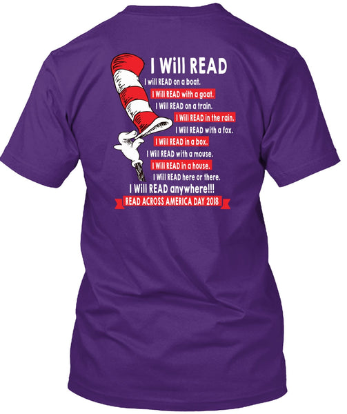 The Cat in the Hat T Shirt 2018, I Will Read Anywhere T Shirt, I Will Read In A Box T Shirt