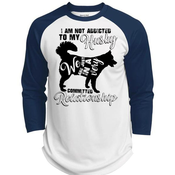 I Am Not Addicted To My Husky T Shirt, I Love Dog T Shirt, Awesome T-Shirts  (Polyester Game Baseball Jersey)