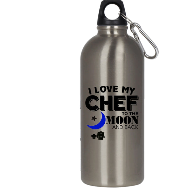 I Love My Chef 20 oz Stainless Steel Bottle,Gift For Chef's Husband Outdoor Sports Water Bottle