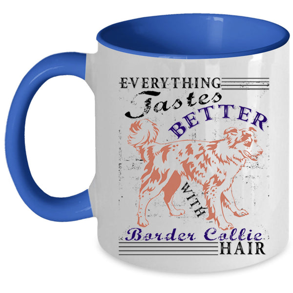 Gift For Border Collie Owner Coffee Mug, Border Collie Hair Accent Mug