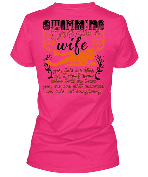Swimming Coach's Wife T Shirt, I Love Swimming T Shirt
