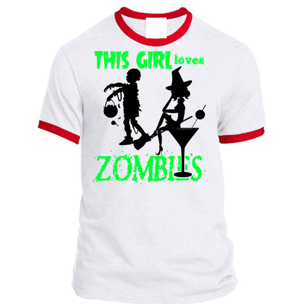 This Girl Loves Zombies T Shirt, Wait For Halloween T Shirt, Awesome T-Shirts