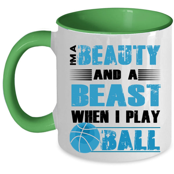 Cool Volleyball Coffee Mug, I Play Ball Accent Mug