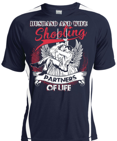 Husband And Wife Shooting Partners Of Life T Shirt, Being A Husband T Shirt, Cool Shirt