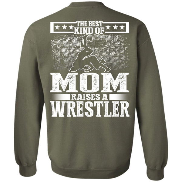 Raises A Wrestler T Shirt, I Love Mom Sweatshirt
