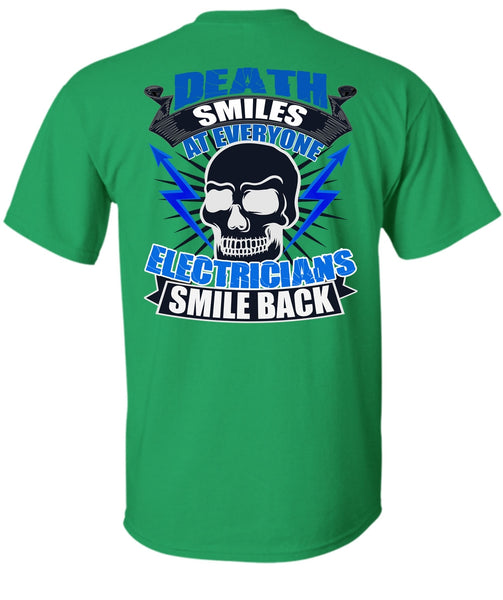 Electricians Smile Back T Shirt, I Love Electrician T Shirt