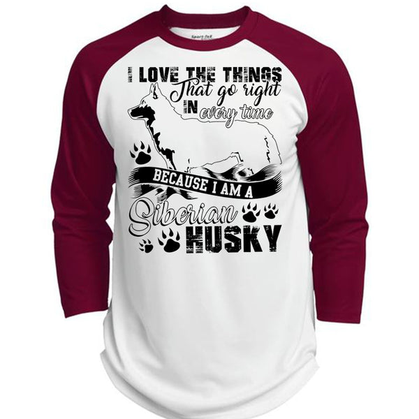 I Am A Siberian Husky T Shirt, I Love Dog T Shirt, Awesome T-Shirts  (Polyester Game Baseball Jersey)