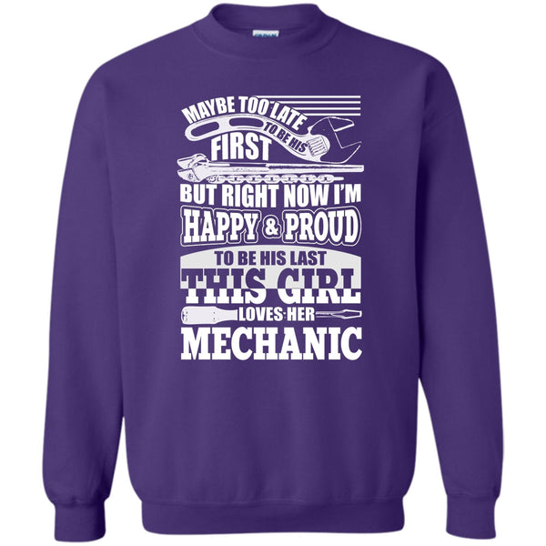 This Girl Loves Her Mechanic T Shirt, Coolest Mechanic Sweatshirt
