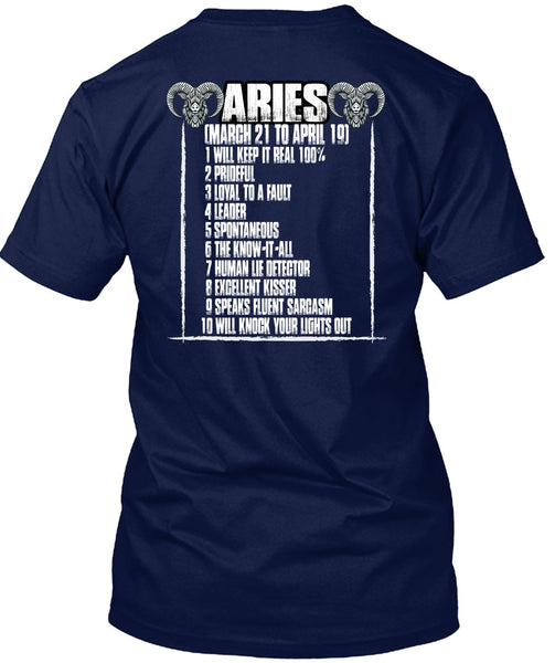 Aries Will Knock Your Lights Out T Shirt, Being An Aries T Shirt