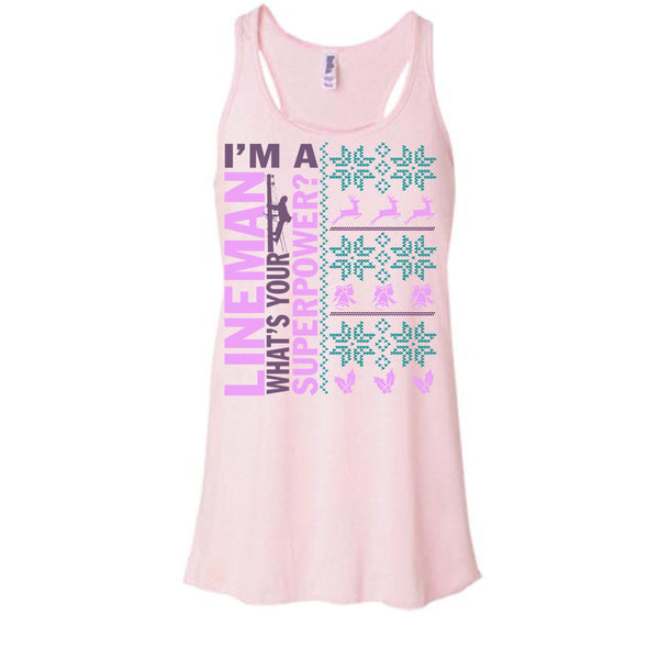 I'm A Lineman T Shirt, Lineman Merry Christmas Tank Top