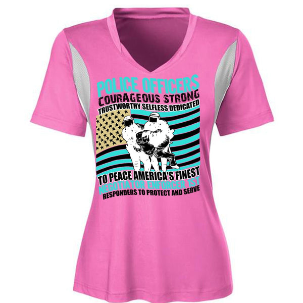 Police Officers Courageous Strong T Shirt, I Love Police T Shirt, Awesome T-Shirts
