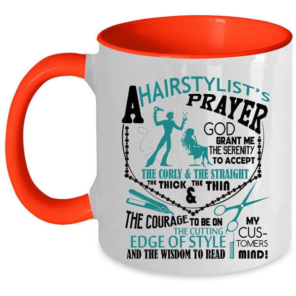 Funny Hair Stylist Coffee Mug, Hairstylist's Prayer Accent Mug