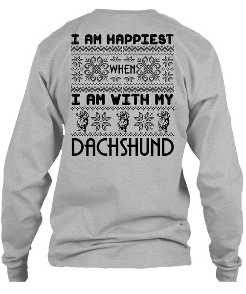 I Am With My Dachshund T Shirt, I Love My Dog T Shirt