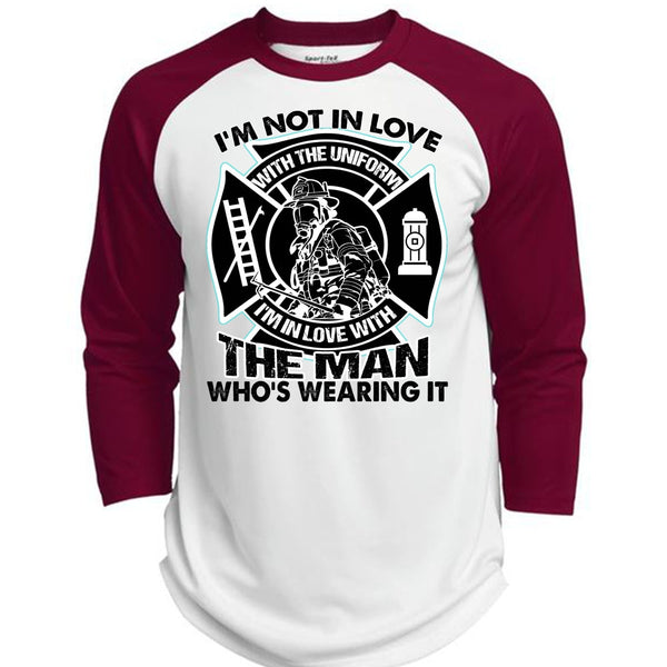 I'm Not In Love T Shirt, I Love Firefighter T Shirt, Awesome T-Shirts  (Polyester Game Baseball Jersey)