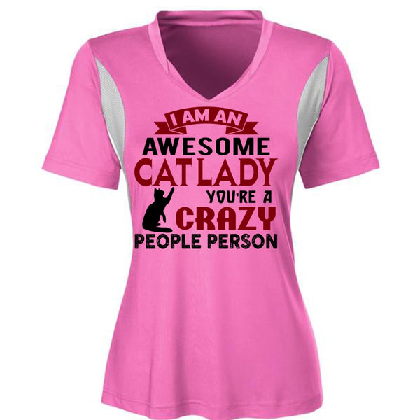You're A Crazy People Person T Shirt, I Am An Awesome Cat Lady T Shirt