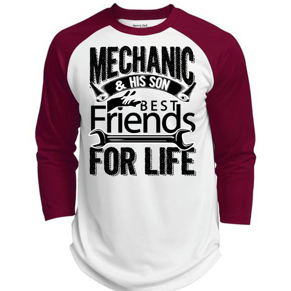 Mechanic And His Son Best Friends For Life T Shirt, I Love Mechanic T Shirt, Awesome T-Shirts  (Polyester Game Baseball Jersey)