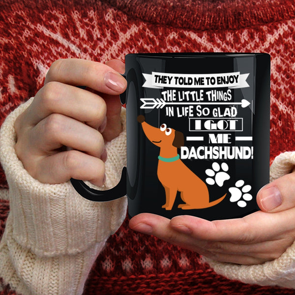 I Got My Dachshund Coffee Mug, Cute Dachshund Coffee Cup