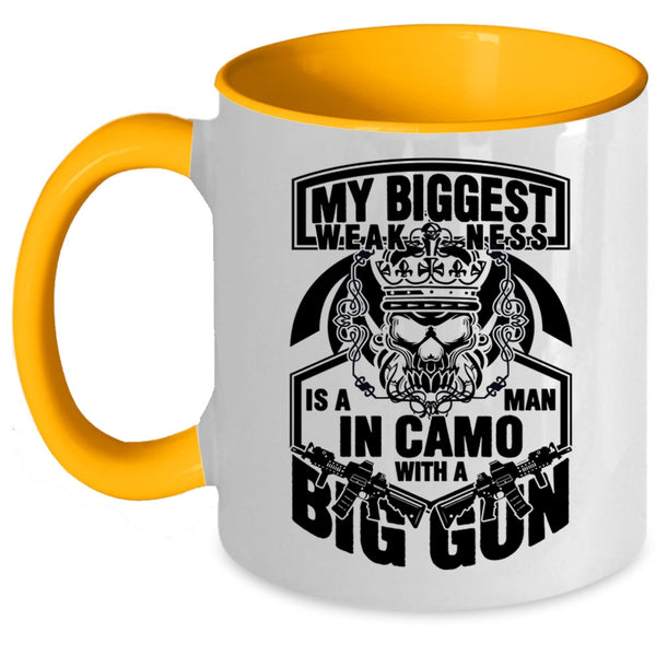 Big Gun Coffee Mug, My Biggest Weaknees Is A Man Accent Mug