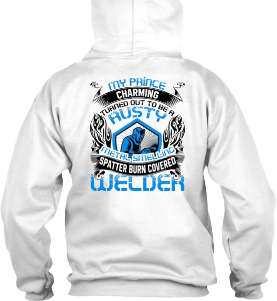 Spatter Burn Covered Welder T Shirt, Metal Smelling T Shirt