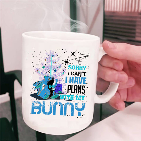 Cool Christmas Coffee Mug, I Have Plans With My Bunny Cup