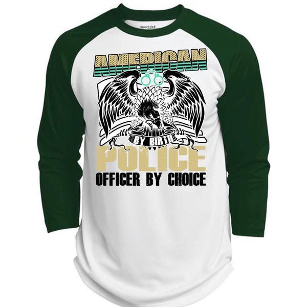 American Police Officer By Choice T Shirt, I Love Police T Shirt, Awesome T-Shirts  (Polyester Game Baseball Jersey)