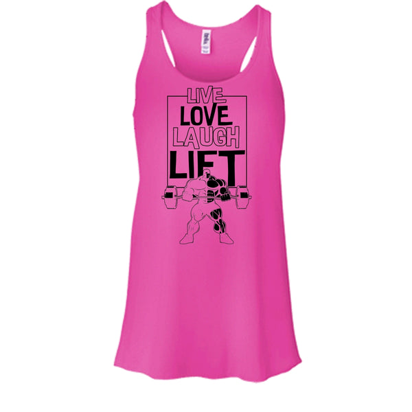 Live Love Laugh Lift T Shirt, Gift For Gymmer Tank Top