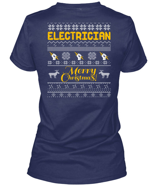 Electrician Merry Christmas T Shirt, This Girl Loves Christmas T Shirt