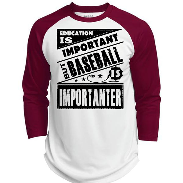 Education Is Important But Baseball Is Importanter T Shirt, Favorite T Shirt  (Polyester Game Baseball Jersey)