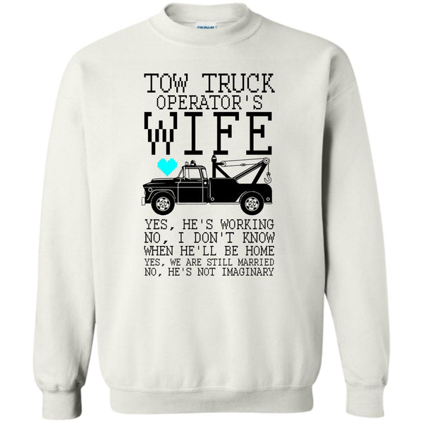 Coolest Trucker T Shirt, Tow Truck Operator's Wife Sweatshirt