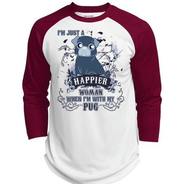 I'm With My Pug T Shirt, I Love Pug T Shirt, Awesome T-Shirts  (Polyester Game Baseball Jersey)